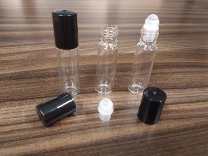 roll on 10ml fľaška s guličkou priehľadná
